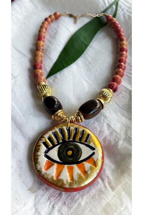 Bodrum Cam Eye Etnik Kolye