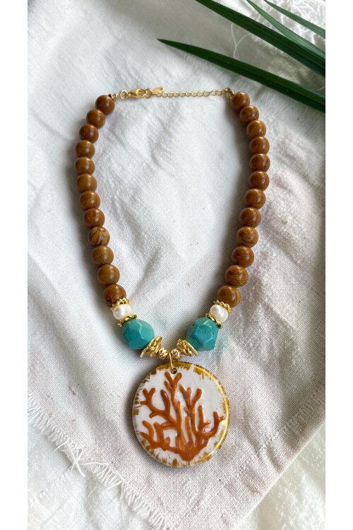 Bodrum Cam Mercan Kolye