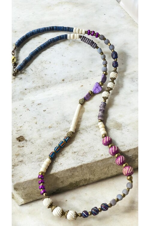 Gemz Doğal Taş Etnik Kolye