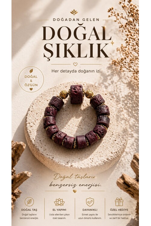 LavillaTasarım Etnik Bileklik Kahve