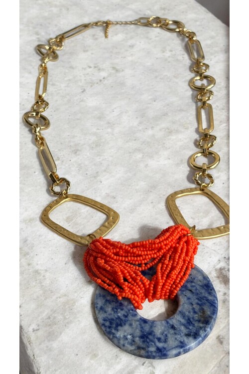 Sodalite VIP Doğal Taş Kolye