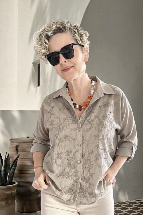 Taffi İtalyan Fisto Pul Detay Gömlek Fango