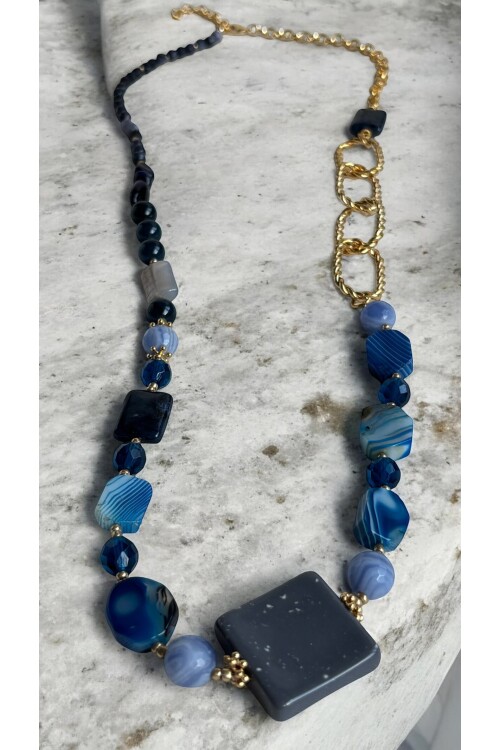 Aslena VIP Doğal Taş Kolye