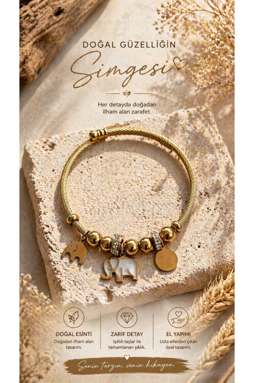 Weeda Gold Çelik Bileklik