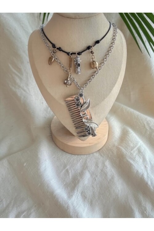 ZRA Modell Seliwi Çoklu Silver Gold  Kolye