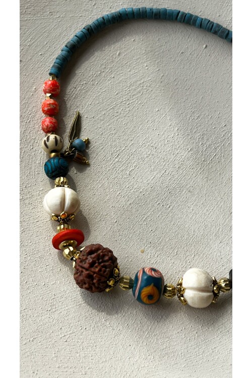 Purse Doğal Taş Etnik Kolye