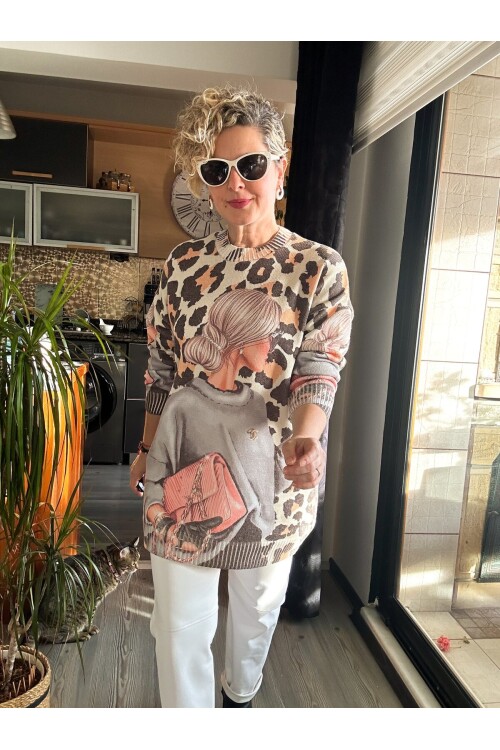 Pyn Chanel Desen Model Tunik Triko