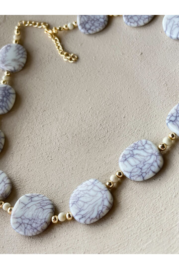 Mermer Gold Tasarım Kolye