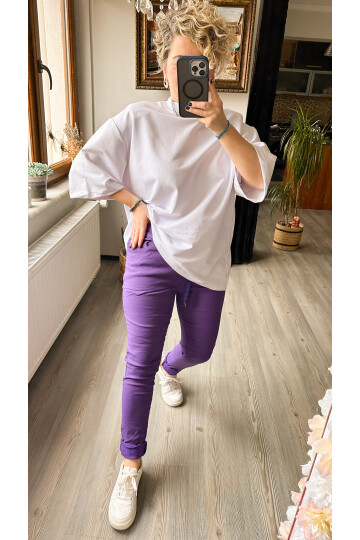 Nino İtalyan Sihirli Pantalon Mor