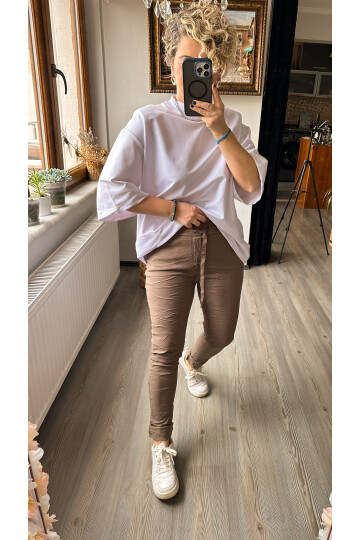 Nino İtalyan Sihirli Pantalon Vizon