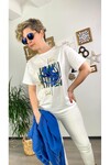 Blue Pul İşleme T-shirt