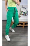 Sihirli İtalyan Stil Likralı Pantolon Yeşil