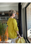 Detto İtalyan Stil Kapşonlu Sırt Detaylı Hırka Ceket Limon Küfü