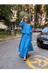 Enzo İkili Takım Tasarım Elbise Mavi