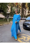 Enzo İkili Takım Tasarım Elbise Mavi