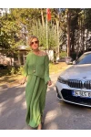 Enzo İkili Takım Tasarım Elbise Yeşil