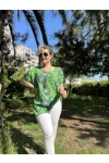 Ferre İthal Kolyeli Tasarım Bluz Yeşil
