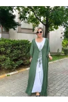 Ravello İtalyan Kaplı Salaş Elbise Haki Yeşil