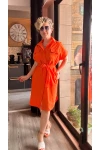 Sobe Kapak Cepli Tasarım Elbise Orange