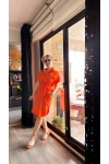 Sobe Kapak Cepli Tasarım Elbise Orange