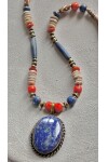 Lapis Lazuli Premium Doğal Taş Etnik Kolye